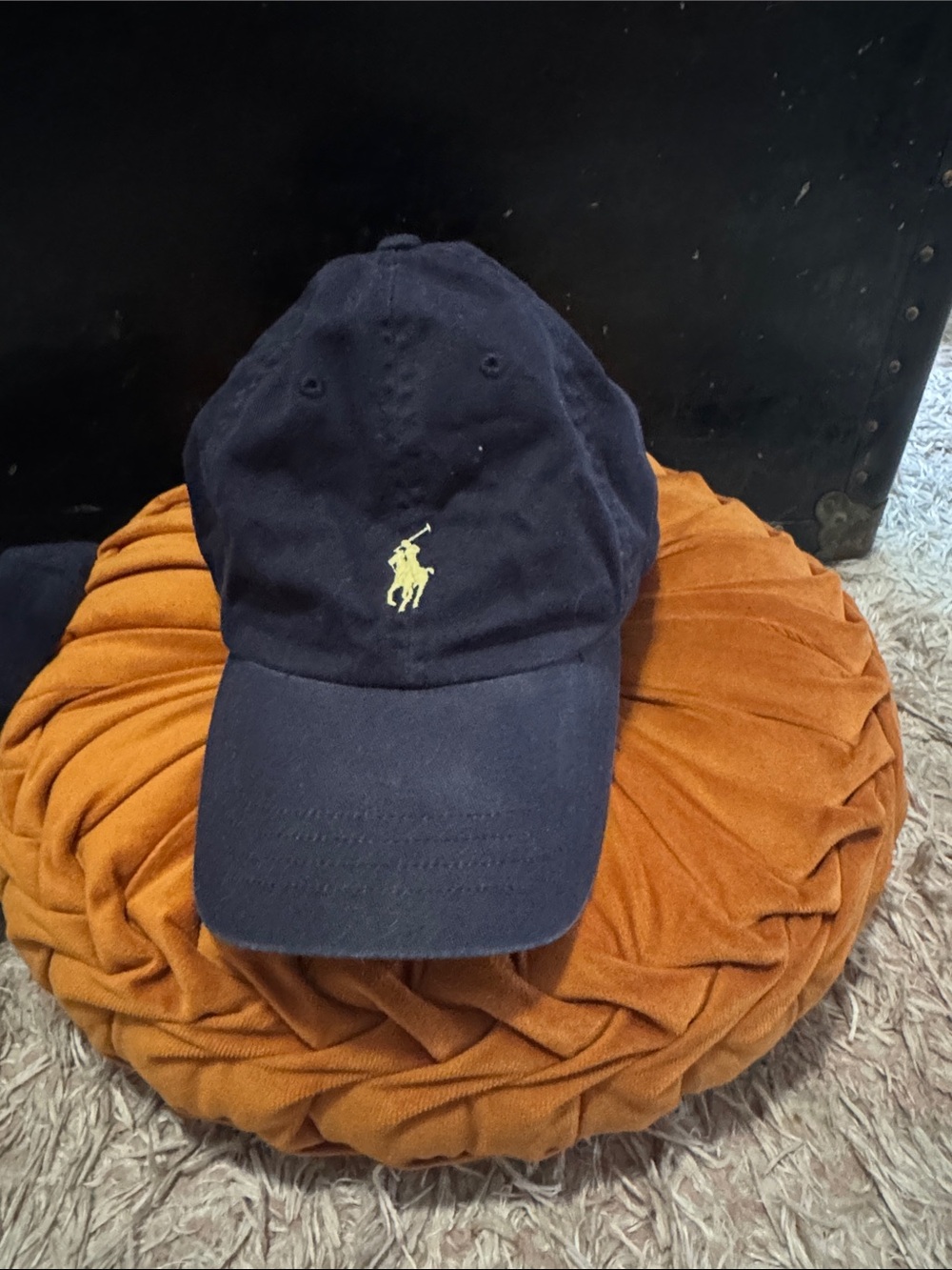 Ralph Lauren Navy Baseball Cap with Yellow Pony